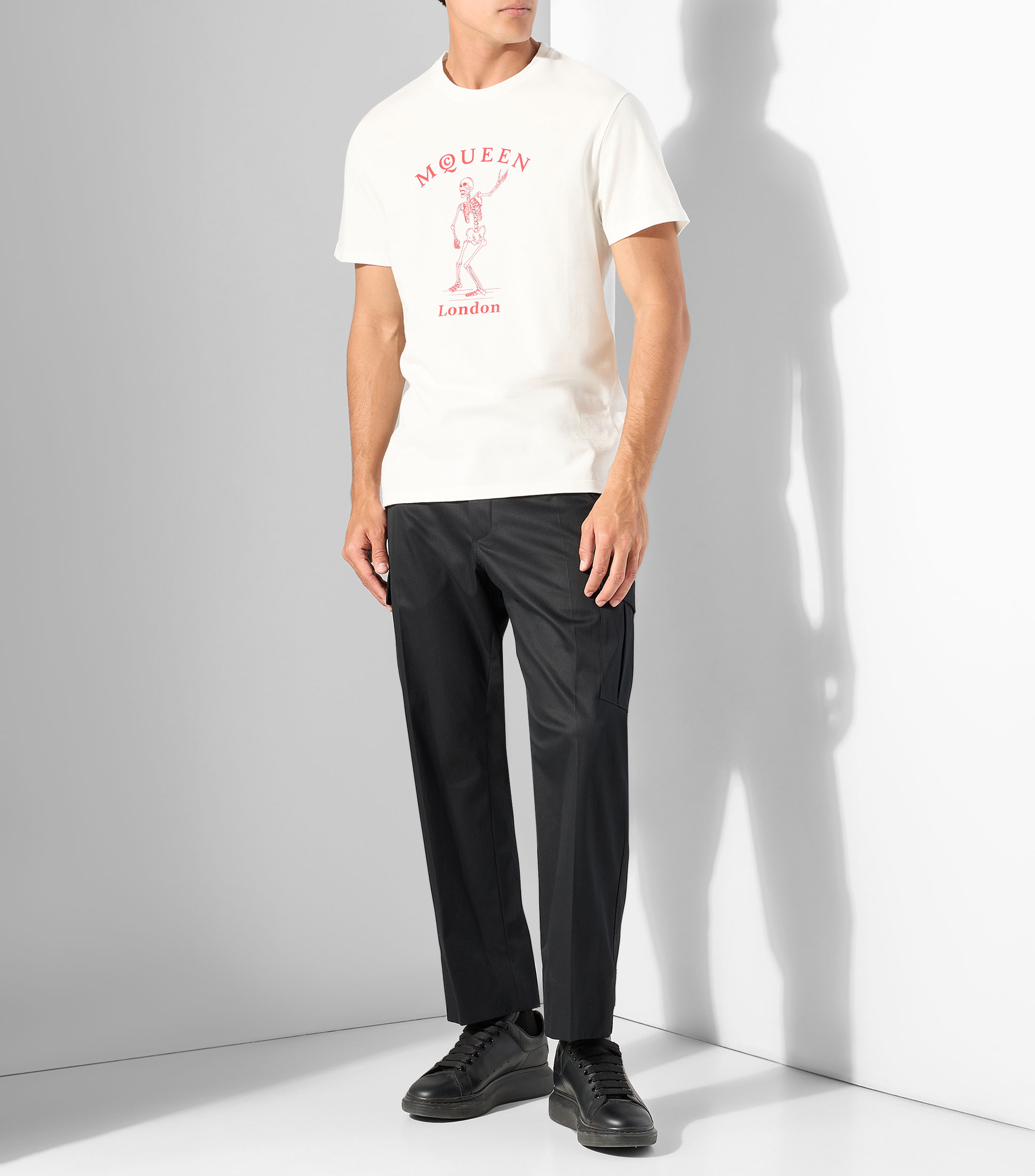 Playera de cuello redondo con manga corta estampada Hombre